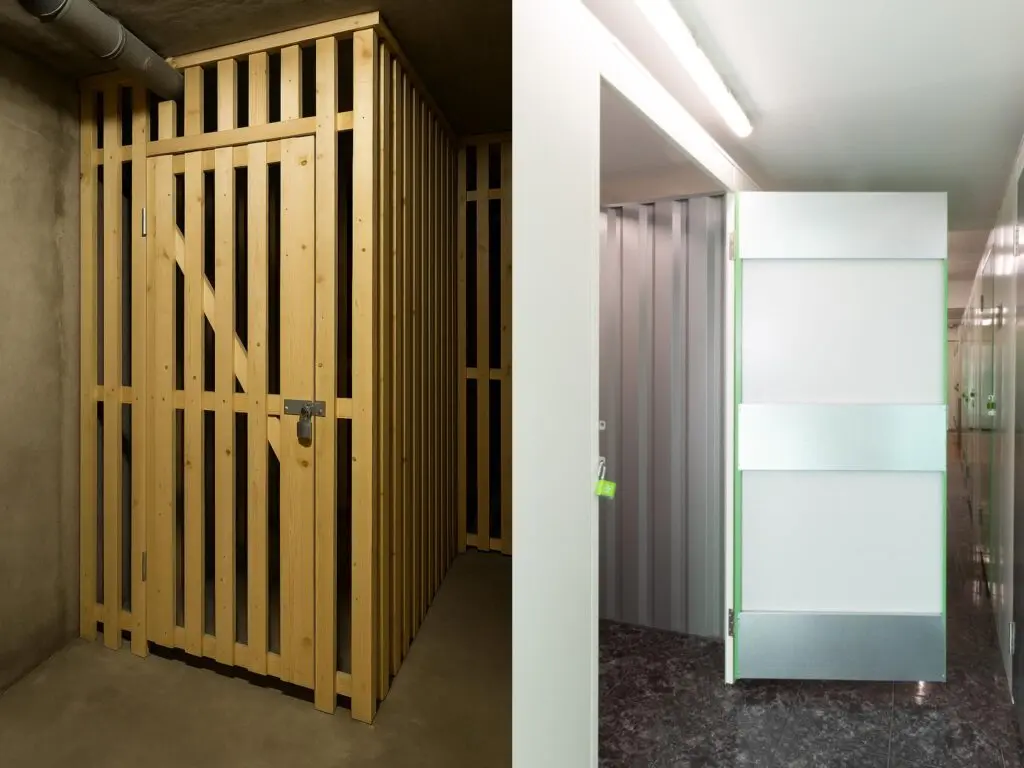 Kelleralbteil Storebox Kellerabteil und Storebox Abteil nebeneinander, Seitenansicht